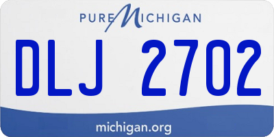 MI license plate DLJ2702