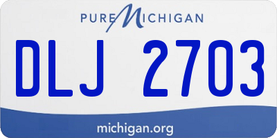MI license plate DLJ2703