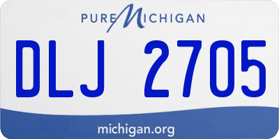 MI license plate DLJ2705
