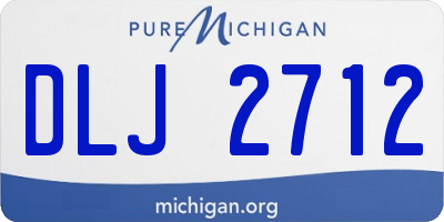 MI license plate DLJ2712