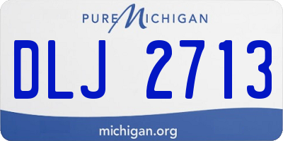 MI license plate DLJ2713
