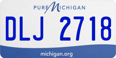 MI license plate DLJ2718