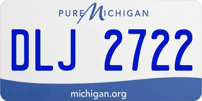 MI license plate DLJ2722
