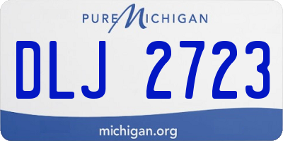 MI license plate DLJ2723