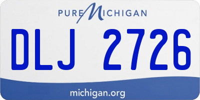 MI license plate DLJ2726