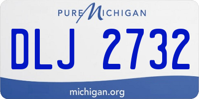 MI license plate DLJ2732