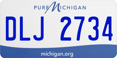 MI license plate DLJ2734