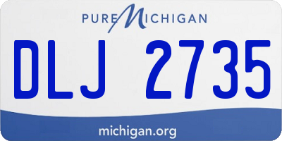 MI license plate DLJ2735