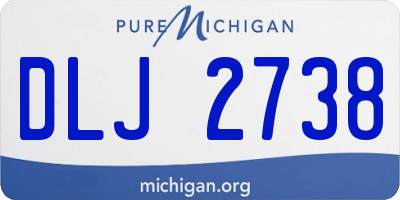 MI license plate DLJ2738