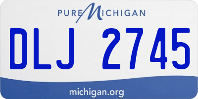 MI license plate DLJ2745