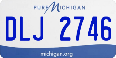 MI license plate DLJ2746