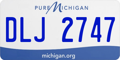 MI license plate DLJ2747