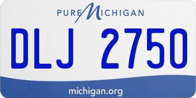 MI license plate DLJ2750