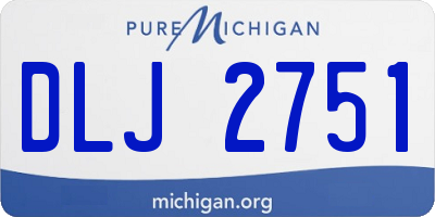 MI license plate DLJ2751