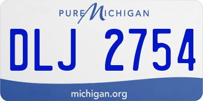 MI license plate DLJ2754