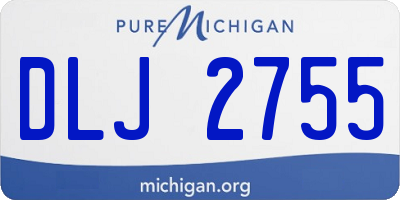 MI license plate DLJ2755