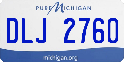MI license plate DLJ2760