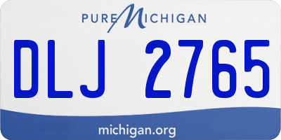 MI license plate DLJ2765