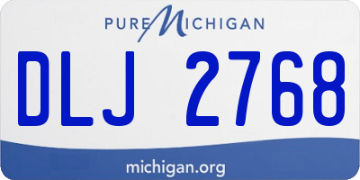 MI license plate DLJ2768