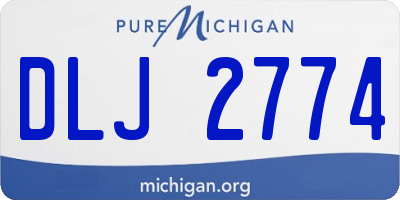 MI license plate DLJ2774