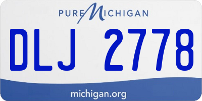 MI license plate DLJ2778