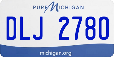 MI license plate DLJ2780