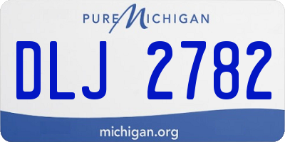 MI license plate DLJ2782