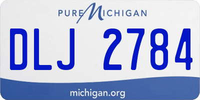 MI license plate DLJ2784