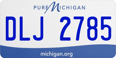 MI license plate DLJ2785