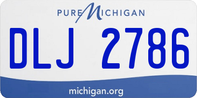 MI license plate DLJ2786