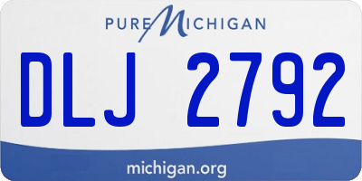 MI license plate DLJ2792