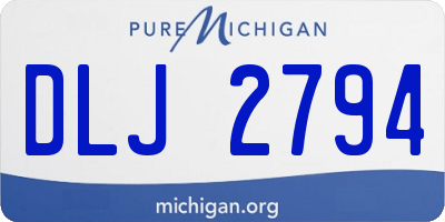 MI license plate DLJ2794