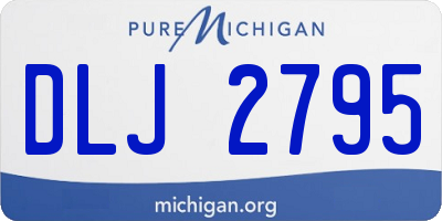 MI license plate DLJ2795