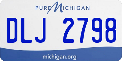 MI license plate DLJ2798