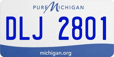 MI license plate DLJ2801