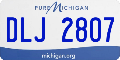 MI license plate DLJ2807