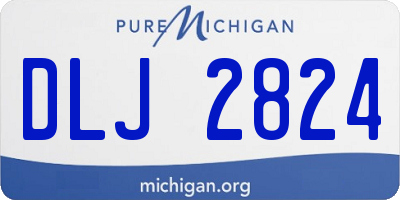 MI license plate DLJ2824
