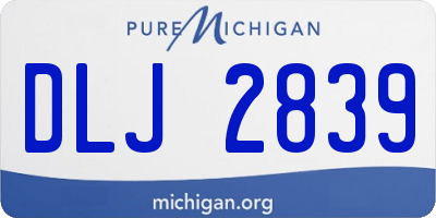 MI license plate DLJ2839