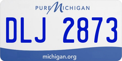 MI license plate DLJ2873