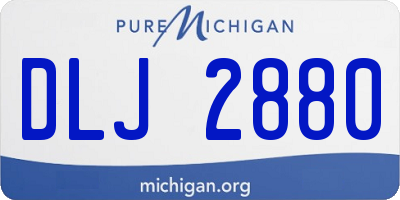 MI license plate DLJ2880