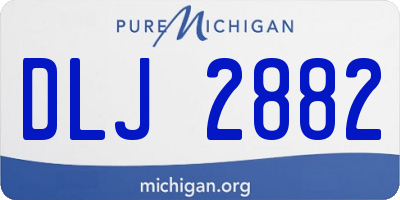 MI license plate DLJ2882