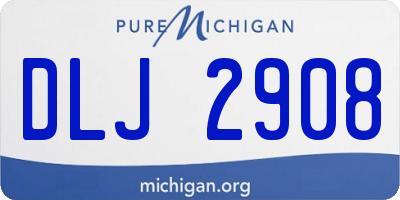 MI license plate DLJ2908