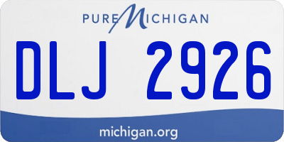 MI license plate DLJ2926