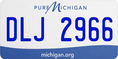 MI license plate DLJ2966
