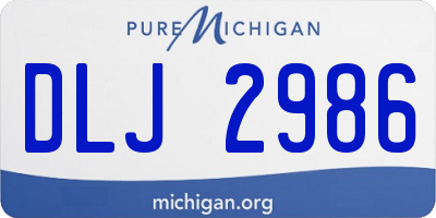 MI license plate DLJ2986