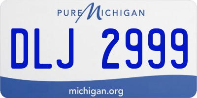 MI license plate DLJ2999