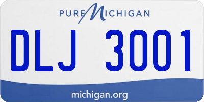 MI license plate DLJ3001