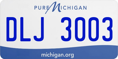MI license plate DLJ3003