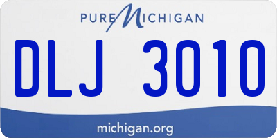 MI license plate DLJ3010
