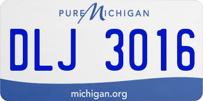 MI license plate DLJ3016